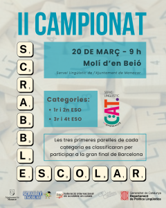 Manacor converteix el català en joc: 82 alumnes competiran al II campionat escolar de Scrabble