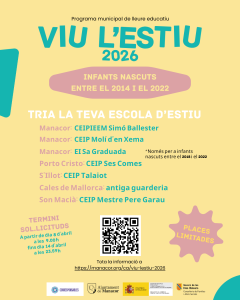 L’Ajuntament de Manacor obre el termini d’inscripció per al programa Viu l’estiu 2026