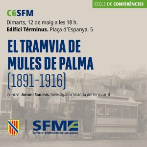 La història del tramvia de mules de Palma protagonitza una conferència a l’edifici Términus