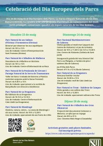 Activitats gratuïtes als espais naturals de les Illes Balears pel Dia Europeu dels Parcs