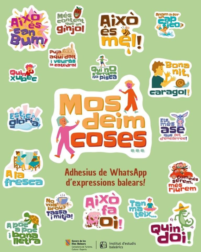 L’Institut d’Estudis Baleàrics llança adhesius amb expressions tradicionals per fomentar el català