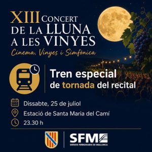SFM habilitarà un tren especial de Santa Maria a Palma pel concert a Macià Batle