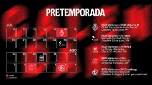 El RCD Mallorca jugarà cinc partits amistosos de pretemporada aquest estiu