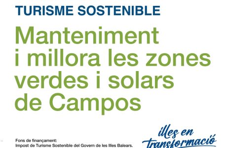 Treballs de neteja i desbrossament de vegetació en un solar municipal de Campos
