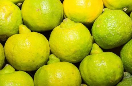 Detall de diverses llimes fresques.