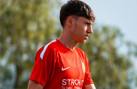 Marc Domènech amb la samarreta del RCD Mallorca