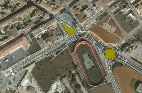 Tram de la carretera Ma-19 a la sortida de Campos cap a Santanyí