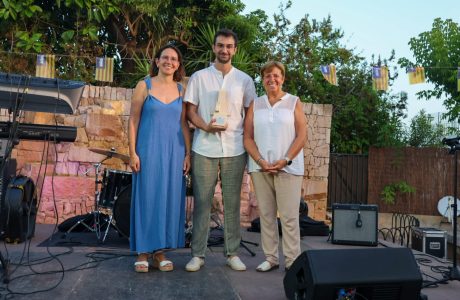 Plaça des Cup de s'Alqueria Blanca durant els actes d'inici de les festes de Sant Roc