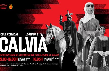 Representació cultural de les Festes del Rei En Jaume a l'Estadi Mallorca Son Moix