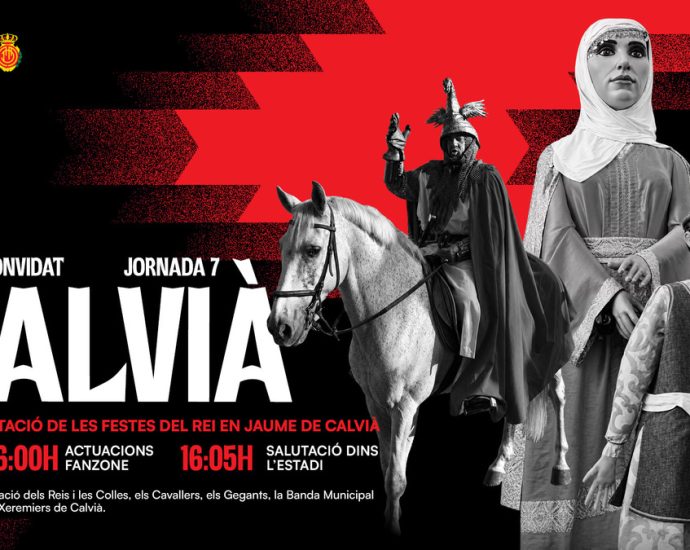 Representació cultural de les Festes del Rei En Jaume a l'Estadi Mallorca Son Moix
