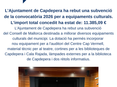 Equipaments culturals de Capdepera