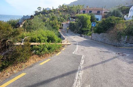 Treballs d'emergència i neteja després del temporal a Mallorca