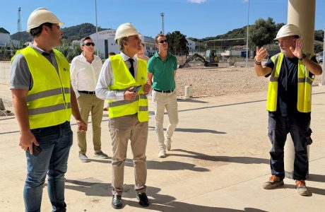 Vista de les obres del nou centre educatiu Sa Fontassa des Mercadal