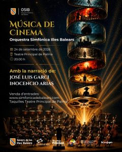 La Simfònica interpretarà grans bandes sonores de cinema el 24 de setembre al Teatre Principal de Palma