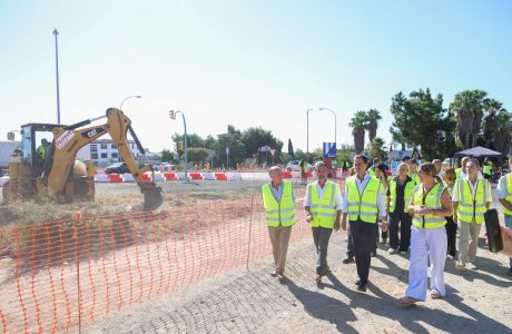 Inici de les obres de la rotonda de la ITV al polígon de Son Castelló