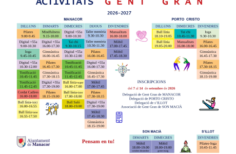 Presentació de les activitats de gent gran a Manacor