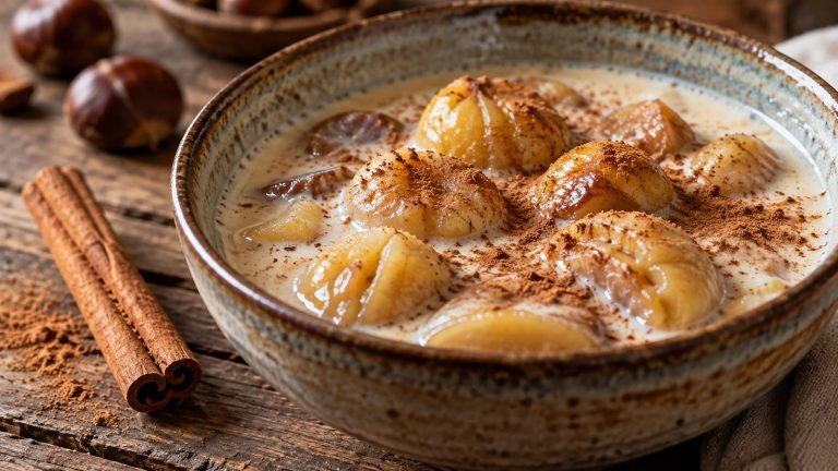 Castanyes amb llet i canella, unes postres tradicionals de tardor