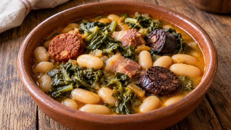 Cocido montañés: recepta tradicional de Cantàbria amb mongetes i berza