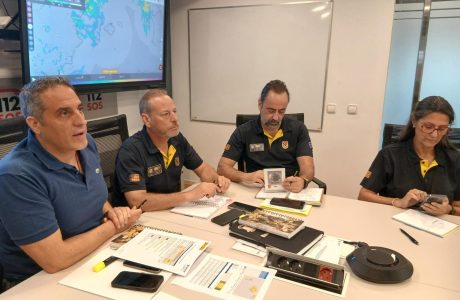 Un torrent balear amb cabal d'aigua durant un episodi de pluges intenses