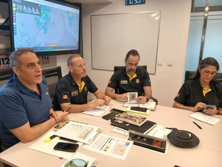 Emergències manté l’alerta taronja a les Pitiüses i el nivell groc a Mallorca i Menorca per pluges el cap de setmana