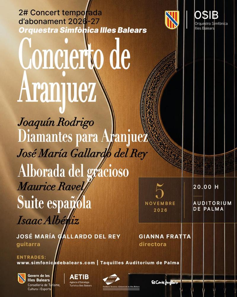 Un guitarrista solista actuant amb una orquestra simfònica en un auditori