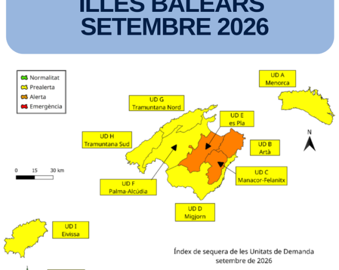 Imatge d'arxiu d'un embassament o recurs hídric a les Illes Balears