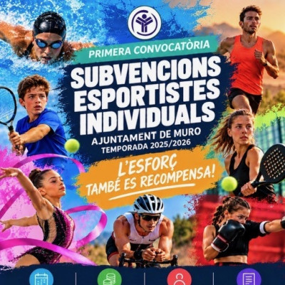 Muro destina 10.000 euros a ajudes d’entre 100 i 600 euros per a esportistes federats