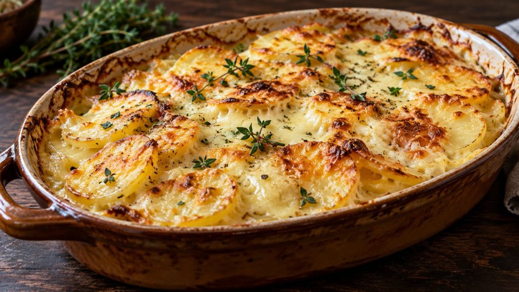 Patates gratinades als quatre formatges